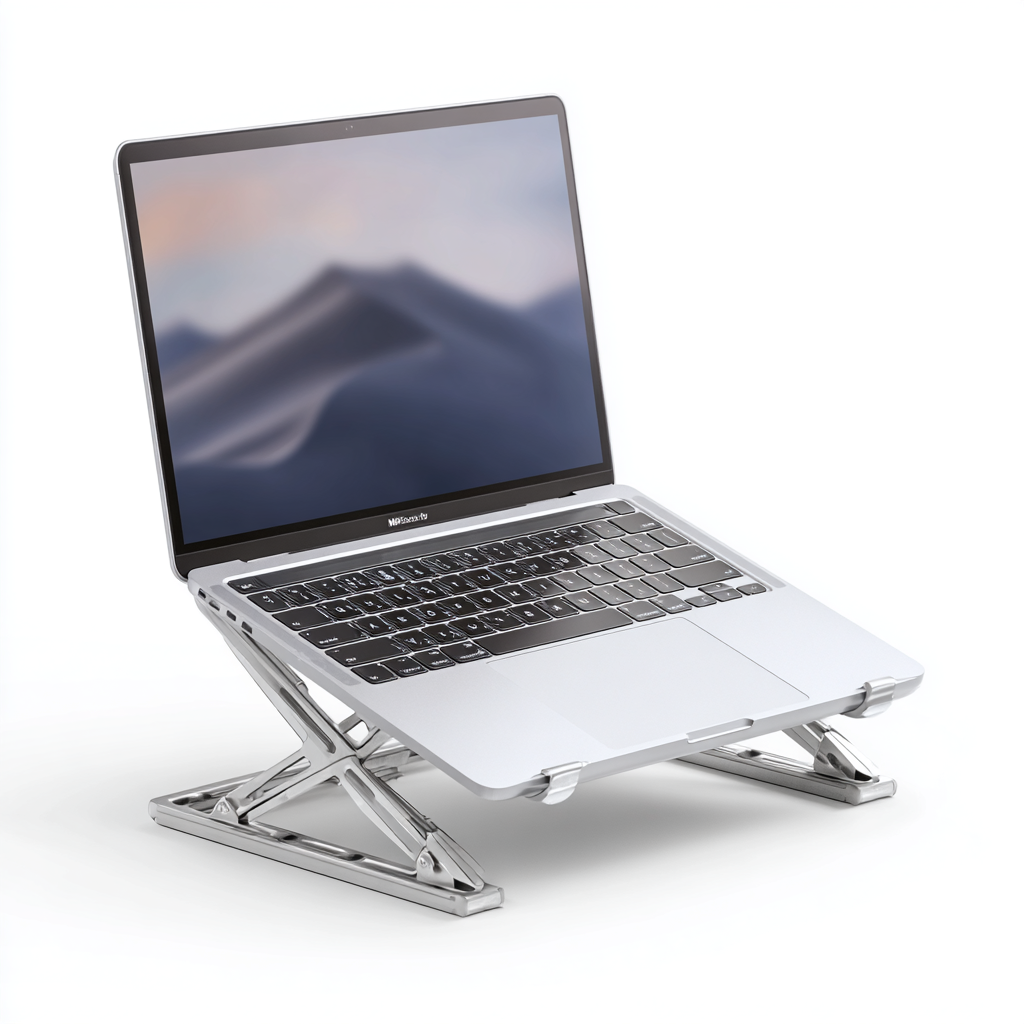Falvoro Aluminum Laptop Stand - Studio Silver