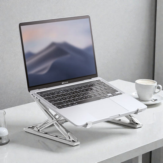 Falvoro Aluminum Laptop Stand - Studio Silver